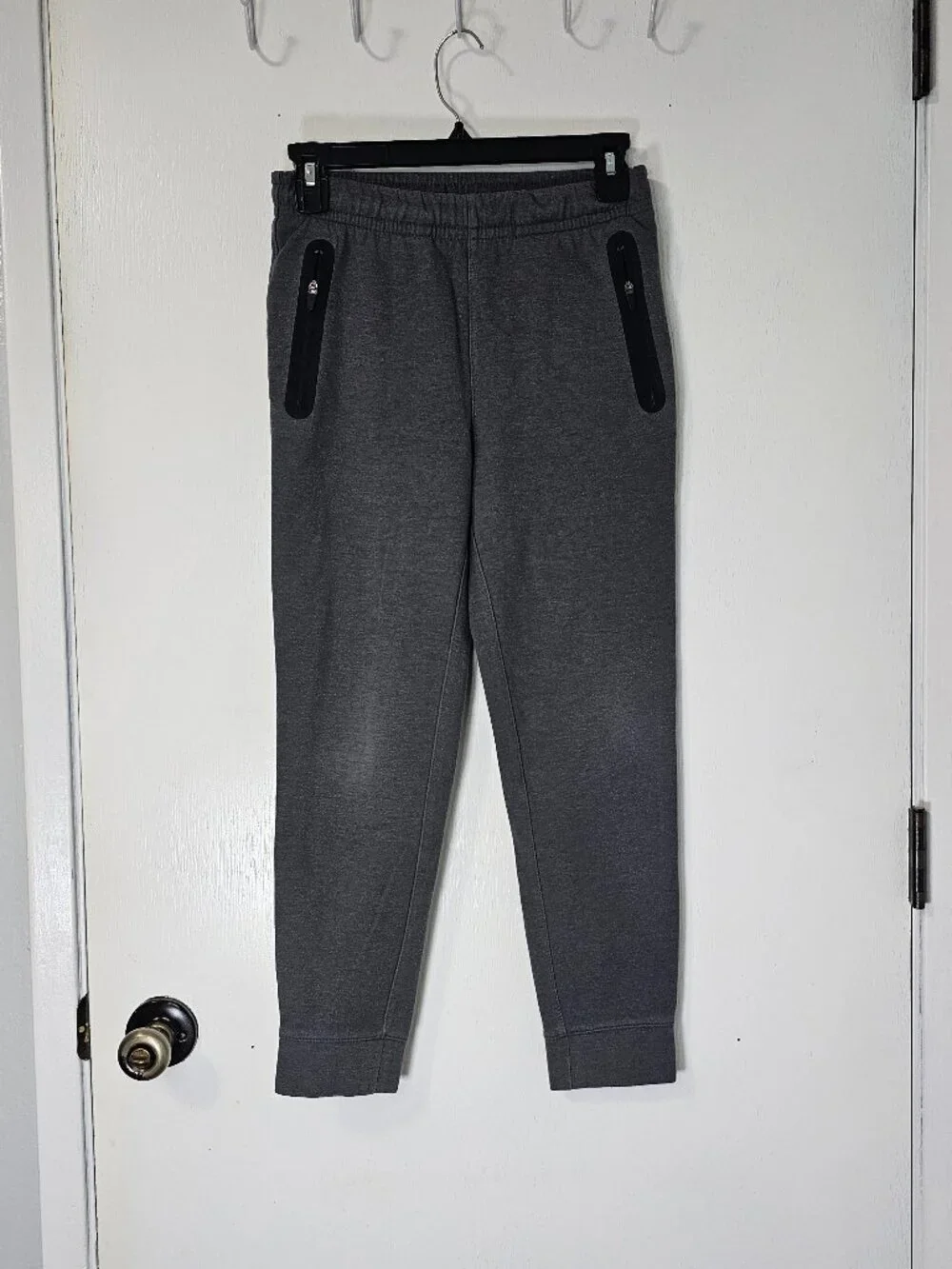 OLD Navy Grey Pocket Zip Big Kids Jogger Sweatpants - Size L , 10-12